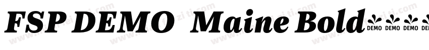 FSP DEMO   Maine Bold字体转换
